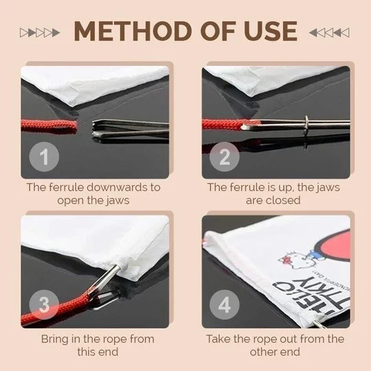 2pc Diy Rope Guide Forward Device Tool Elastic Silver Clip Needle Sewing Utility -  - #tag1#