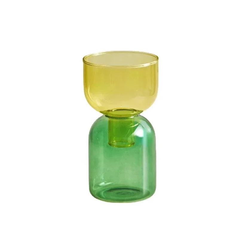 2pc Set Mini Glass Vases Nordic Vintage -