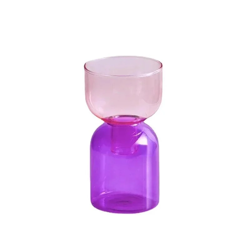 2pc Set Mini Glass Vases Nordic Vintage -