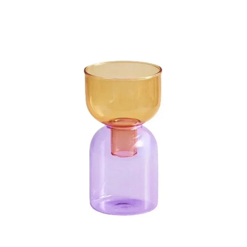 2pc Set Mini Glass Vases Nordic Vintage -