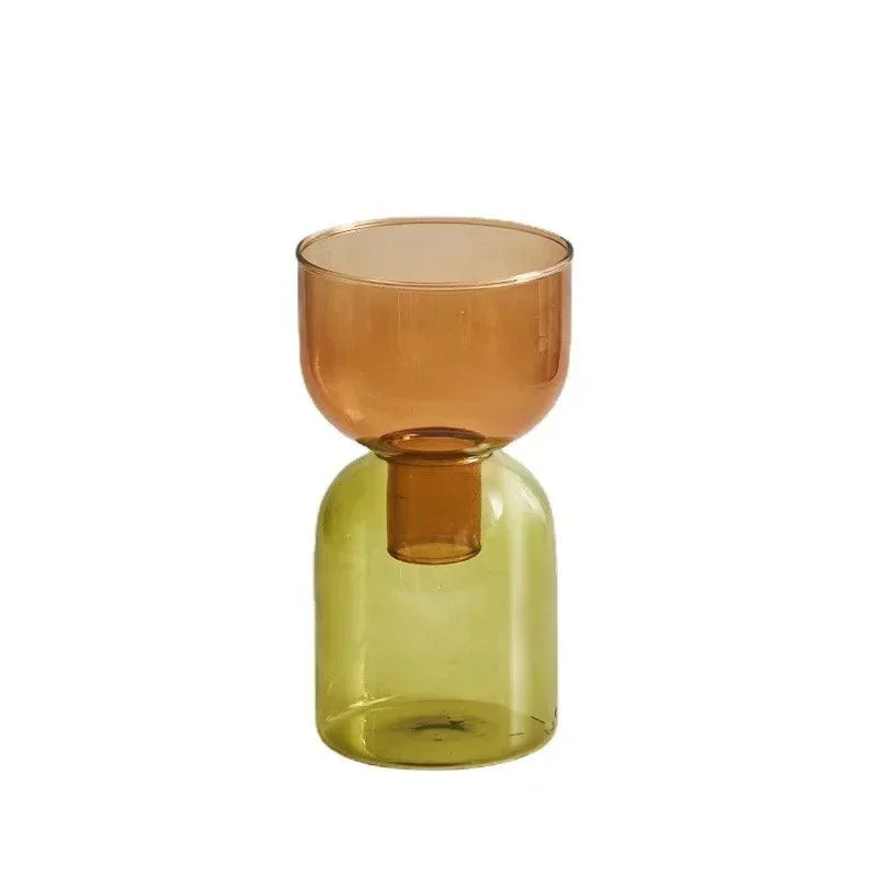 2pc Set Mini Glass Vases Nordic Vintage -