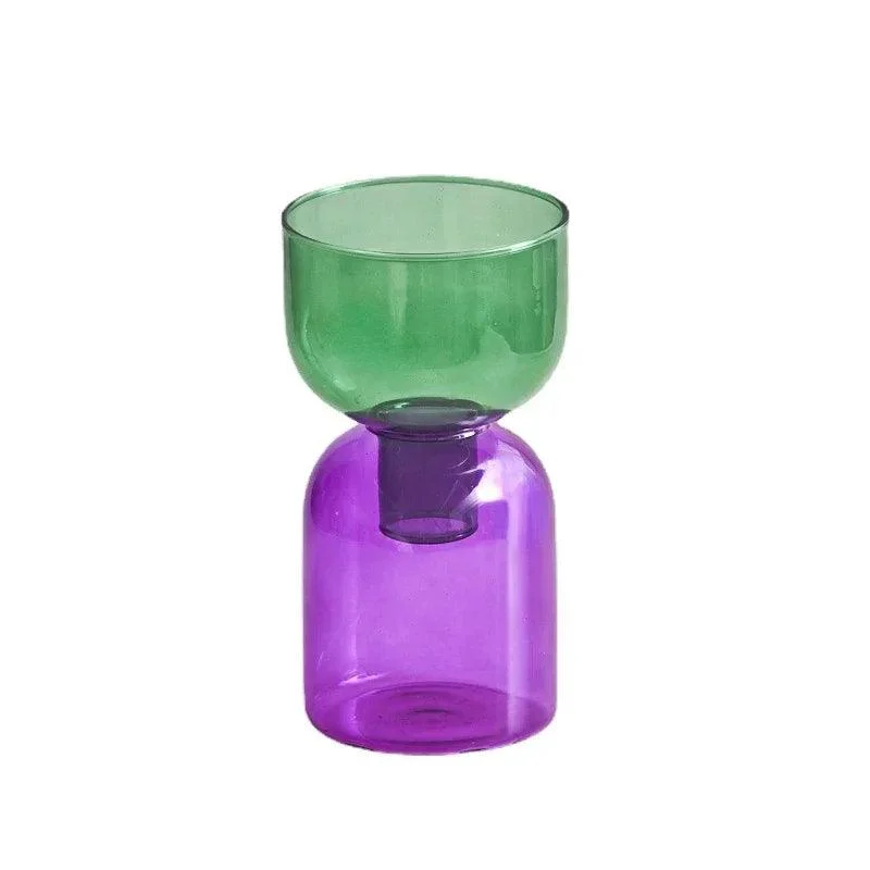 2pc Set Mini Glass Vases Nordic Vintage -
