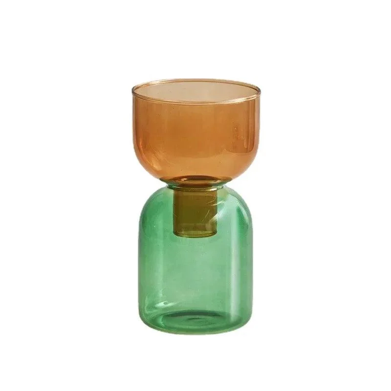2pc Set Mini Glass Vases Nordic Vintage -