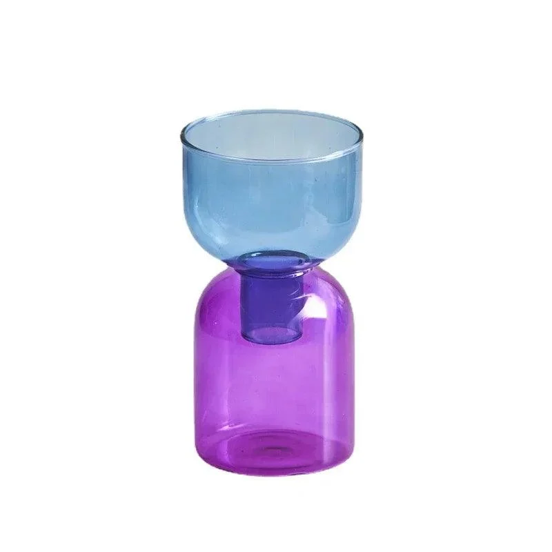 2pc Set Mini Glass Vases Nordic Vintage -