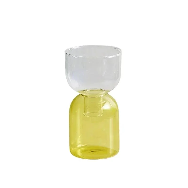 2pc Set Mini Glass Vases Nordic Vintage -