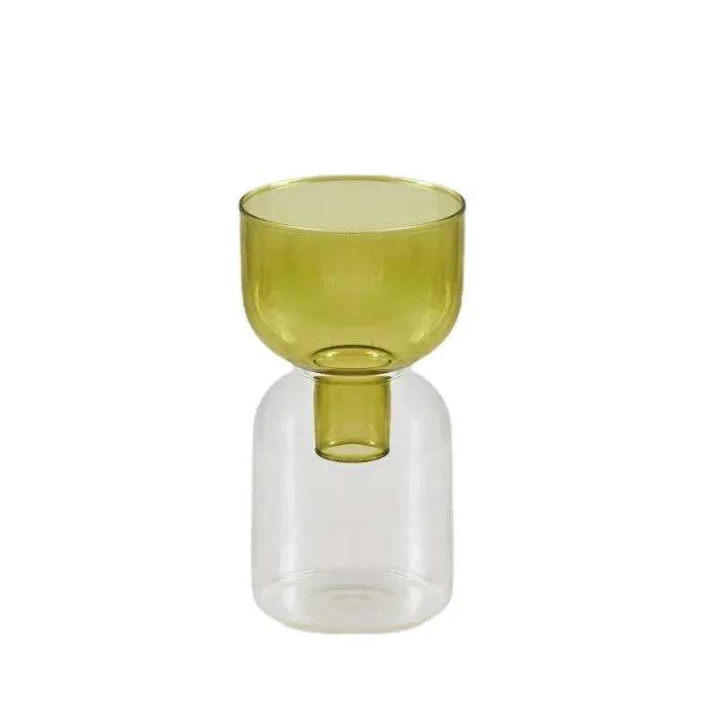 2pc Set Mini Glass Vases Nordic Vintage -