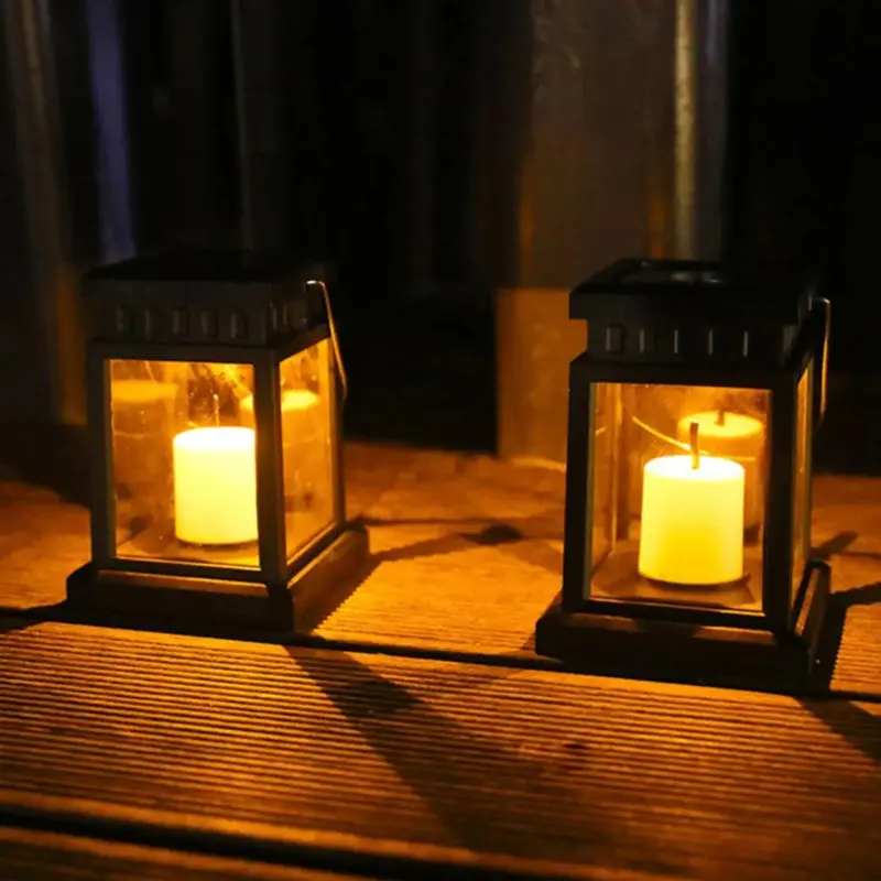 2pcs 4Pcs Solar Candle Lantern IP44 Waterproof Hanging Retro LED Candle Light Outdoor with Hook and 7fb26c23 e4e0 4f5c 8891 90c58b8a215f