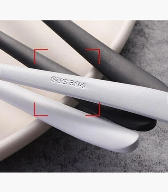 2pcs/set Japanase Chopsticks and Spoon Set Stainless Steel Tableware -  - #tag1#