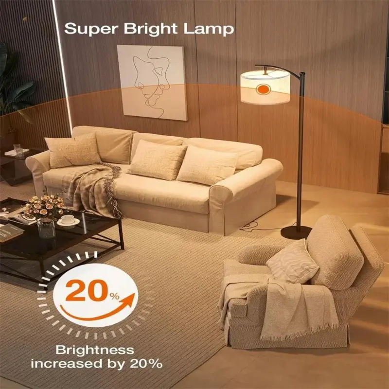 3 Color Temperature Floor Lamp Vertical Lamp Linen Lampshade Bedroom Floor Light Standing Lamp With Beige.jpg debd5691 406e 4a87 898b f33da644c3f1