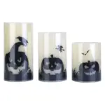 3 Pack Halloween Battery Operated Flameless Candle Lamp with Timer Setting tag1