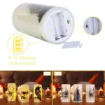 3 Pack Halloween Battery Operated Flameless Candle Lamp with Timer Setting tag1