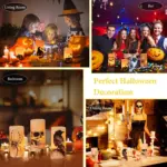 3 Pack Halloween Battery Operated Flameless Candle Lamp with Timer Setting tag1
