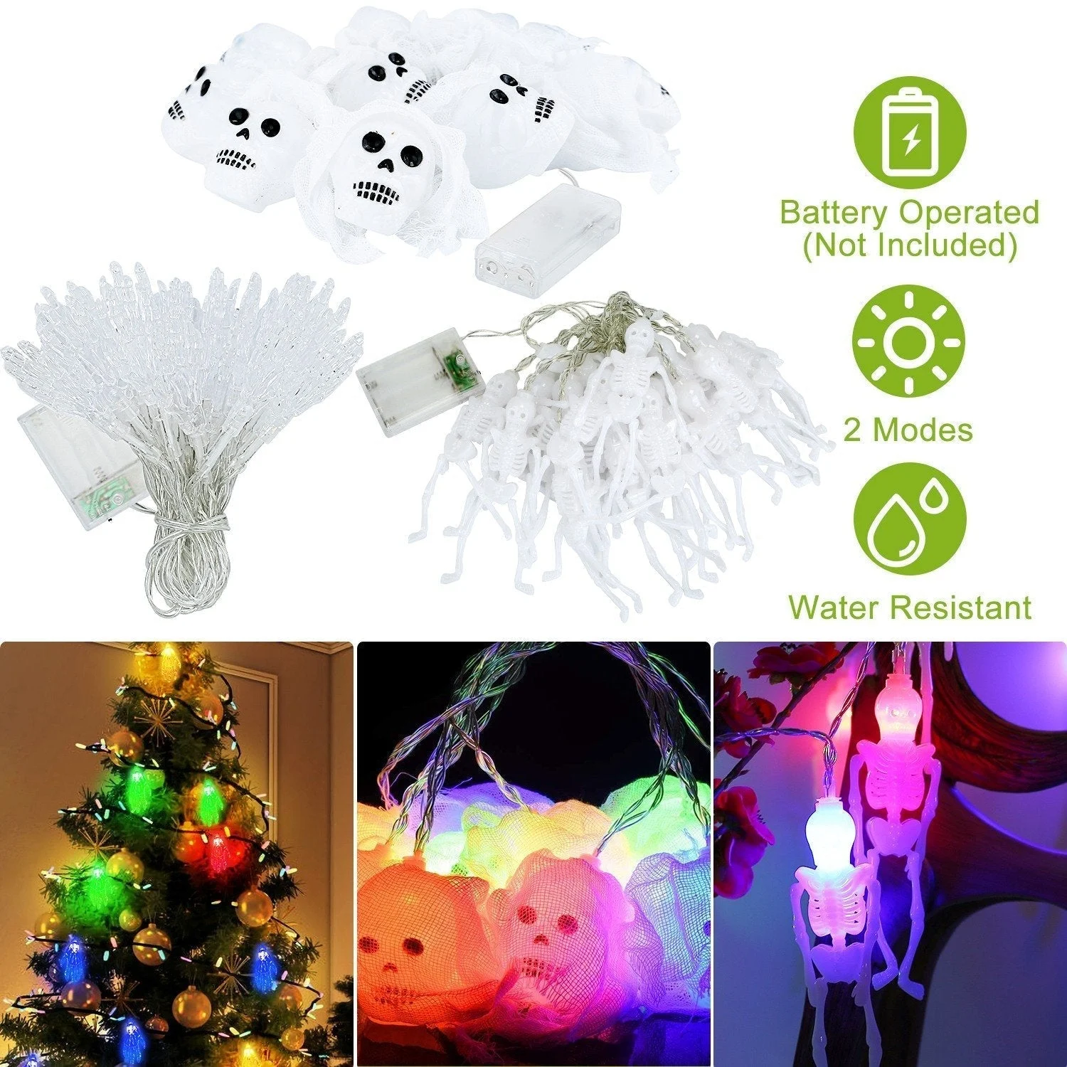 3-Pack: Halloween String Light Decorations -  - #tag1#