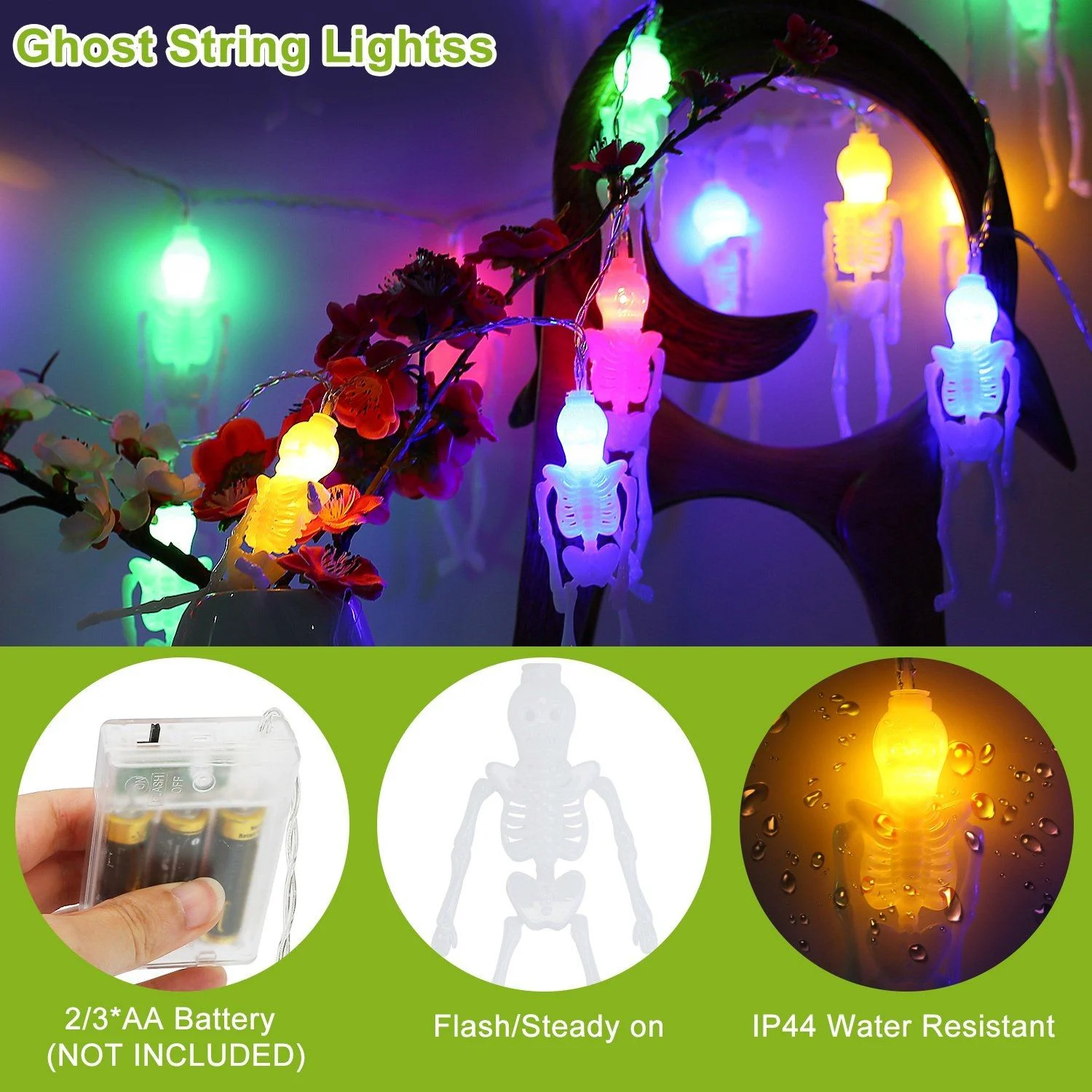 3-Pack: Halloween String Light Decorations -  - #tag1#