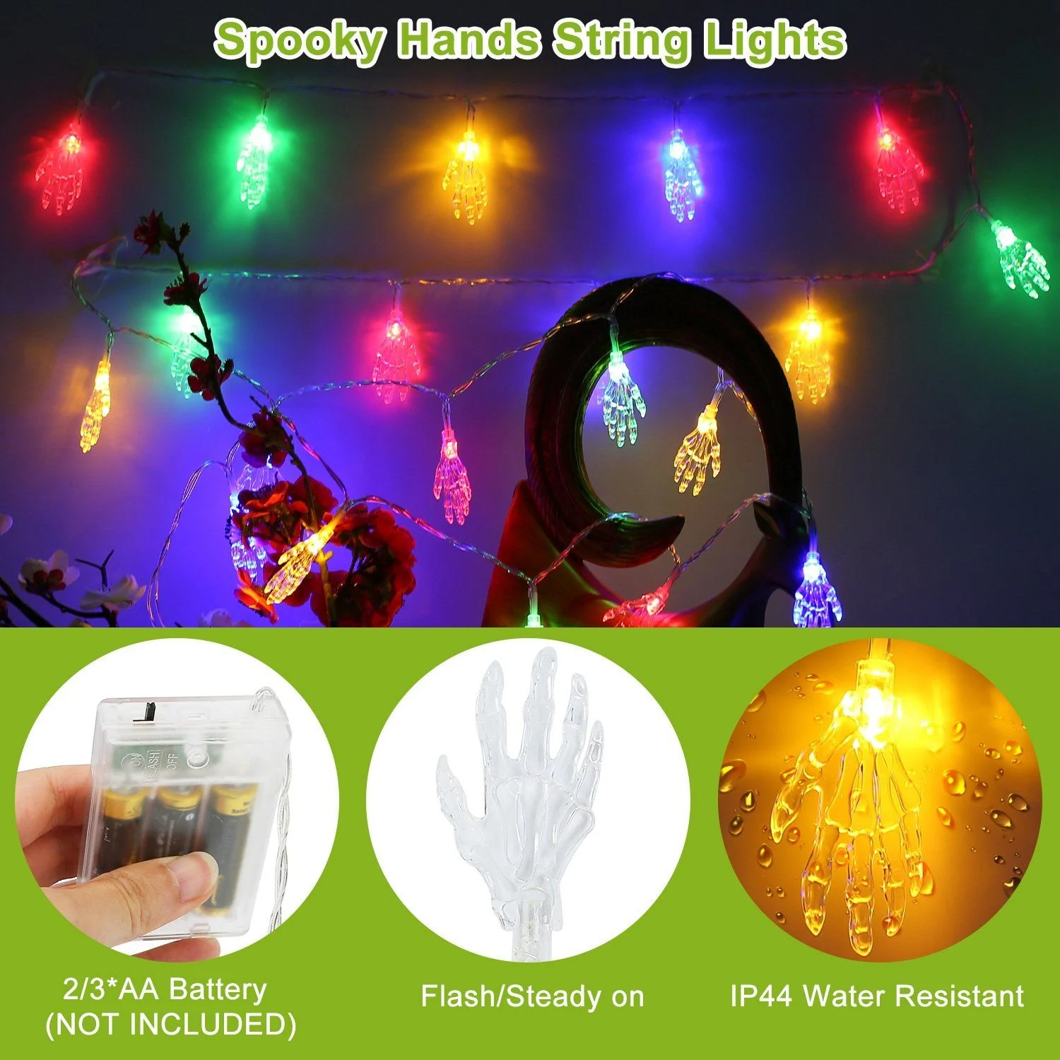 3-Pack: Halloween String Light Decorations -  - #tag1#