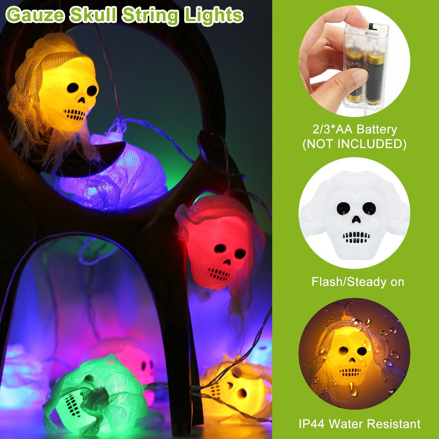 3-Pack: Halloween String Light Decorations -  - #tag1#