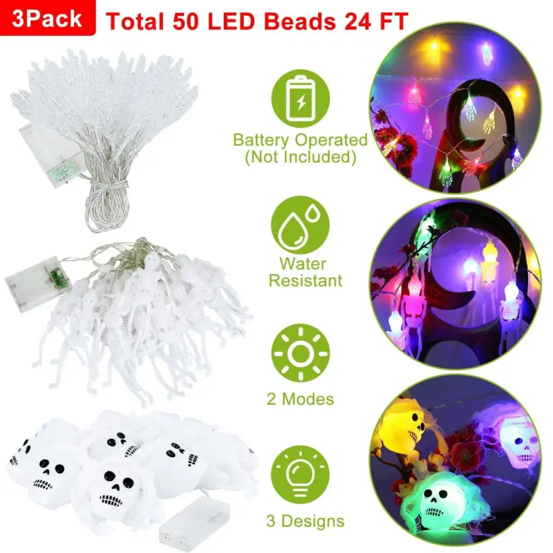 3 Pack Halloween String Light Decorations tag1