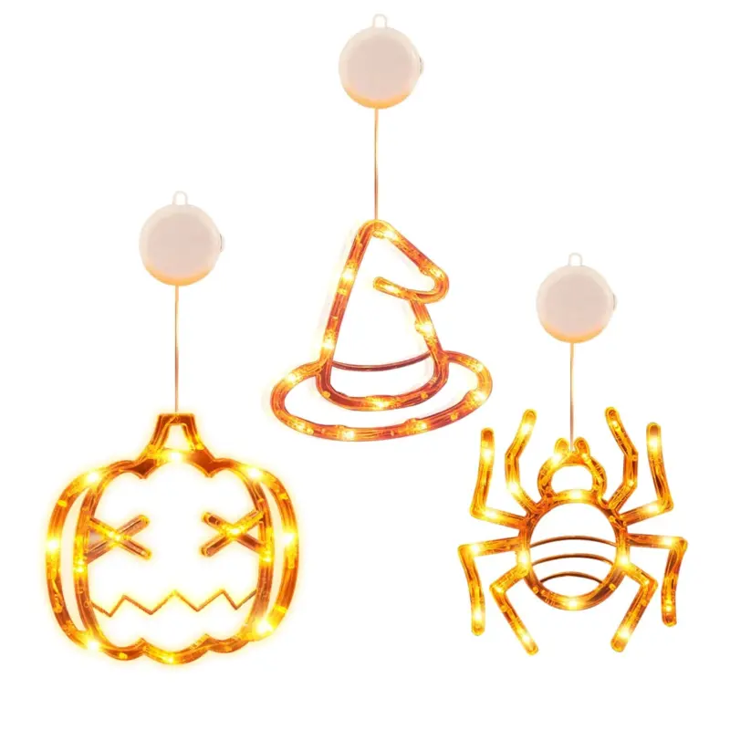 3 Pack Halloween Window Light with Suction Cup Hanging Holes tag1