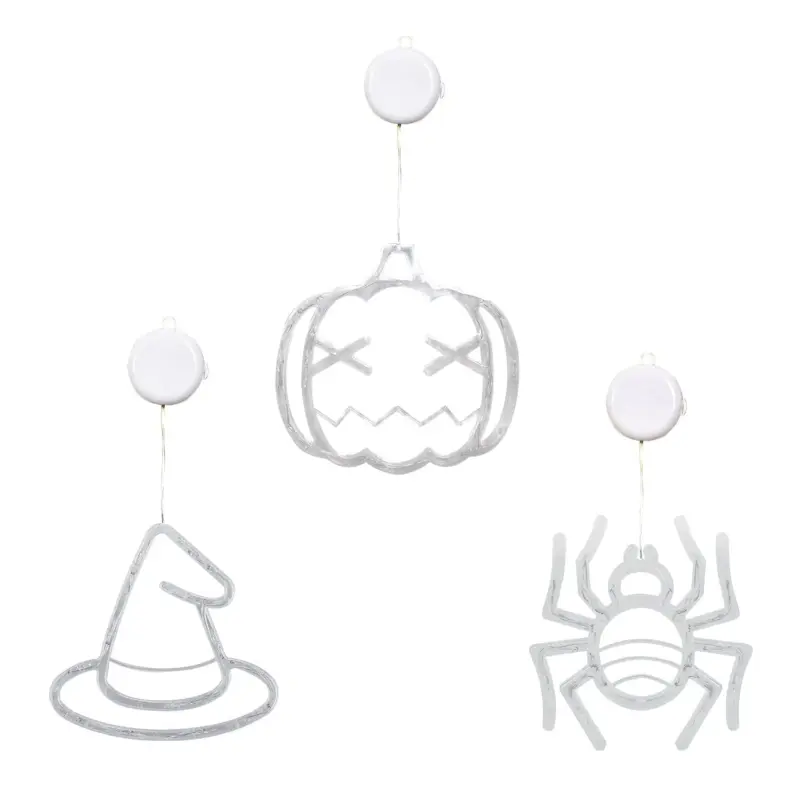 3 Pack Halloween Window Light with Suction Cup Hanging Holes tag1
