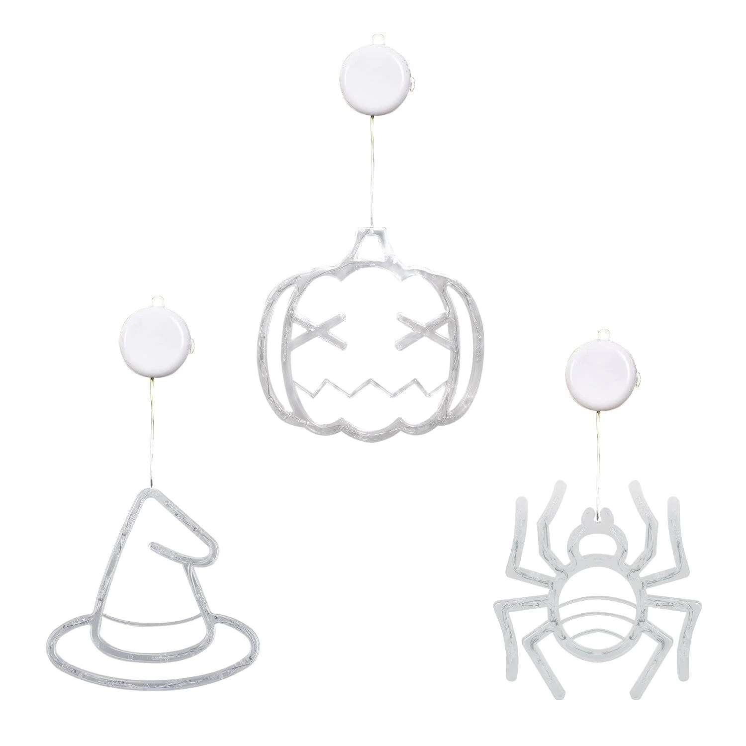 3-Pack: Halloween Window Light with Suction Cup Hanging Holes -  - #tag1#