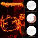 3 Pack Halloween Window Light with Suction Cup Hanging Holes tag1