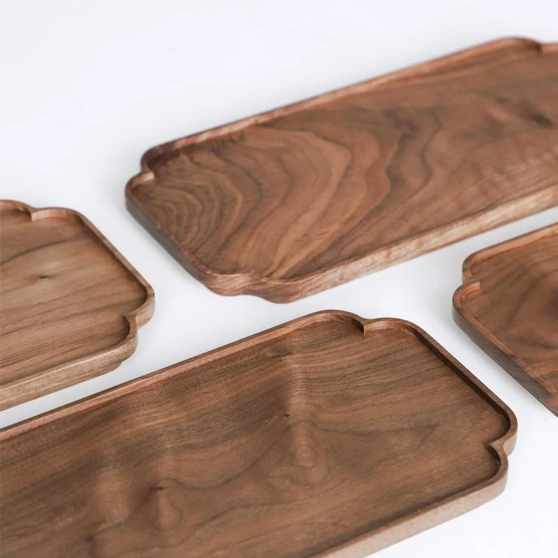3-Piece Farmhouse Nut Brown Serving Board with Built-in Edges -  - #tag1#