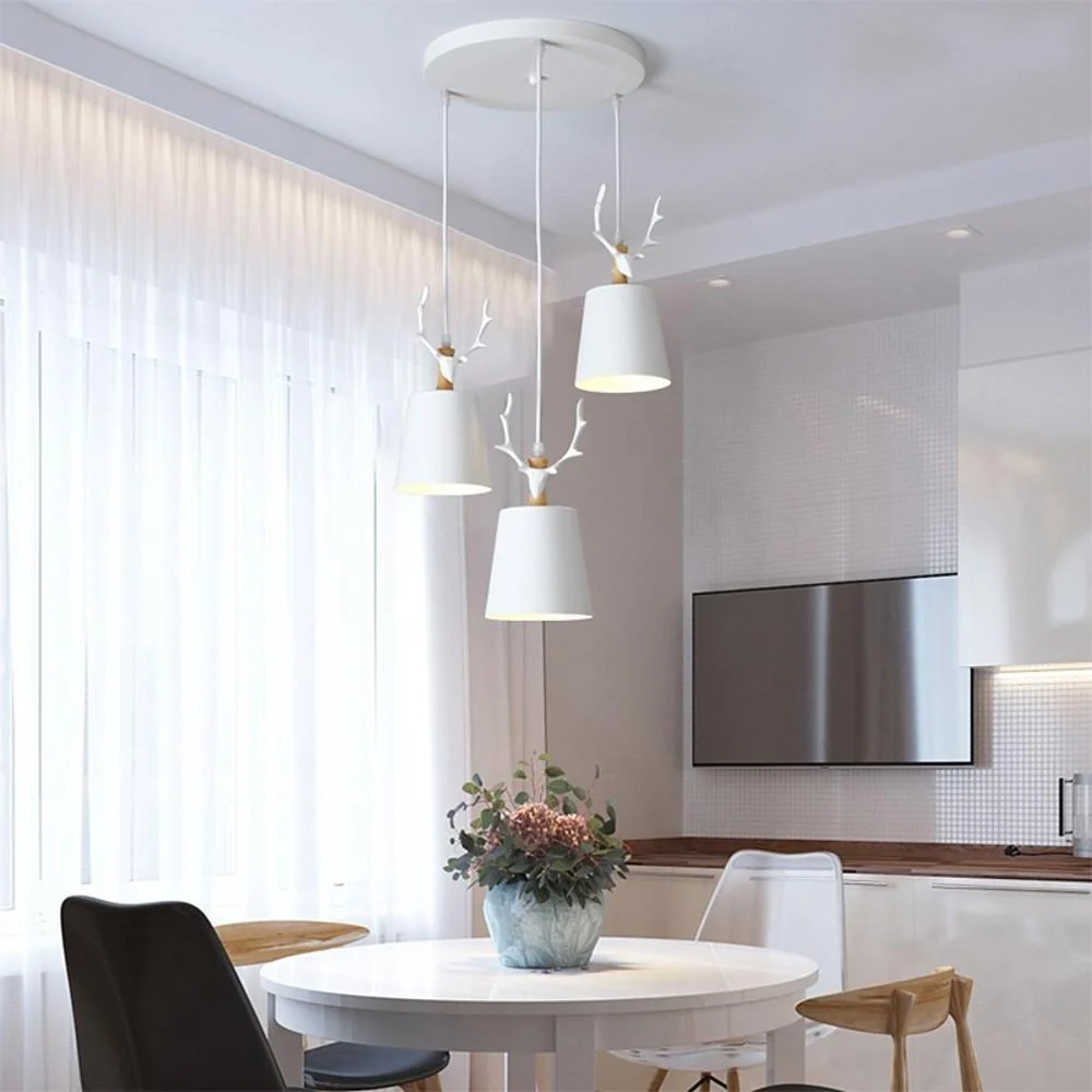 3-light Antler Design LED Classic Chandelier Pendant Light Hanging Lamp -  - #tag1#