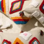 3 main housse de coussin geometrique taie d39oreiller coloree style boheme avec fleurs brodees en 3d faite a la main 3 tailles