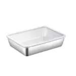 304 Stainless Steel Square Plate with Lid Food Storage Container for Kitchen tag1