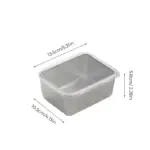304 Stainless Steel Square Plate with Lid Food Storage Container for Kitchen tag1