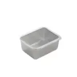 304 Stainless Steel Square Plate with Lid Food Storage Container for Kitchen tag1