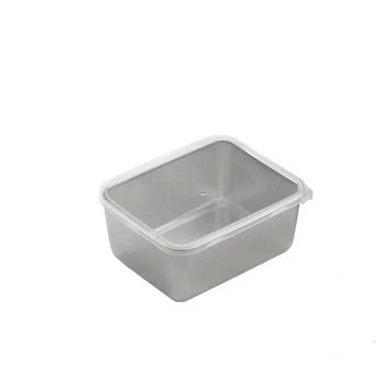 304 Stainless Steel Square Plate with Lid Food Storage Container for Kitchen -  - #tag1#