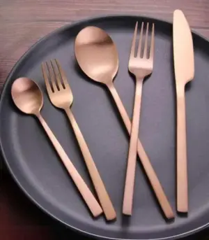 30 Pcs Cutlery Set Boston Contemporary 18/10 Matt Stainless Steel Set for 6