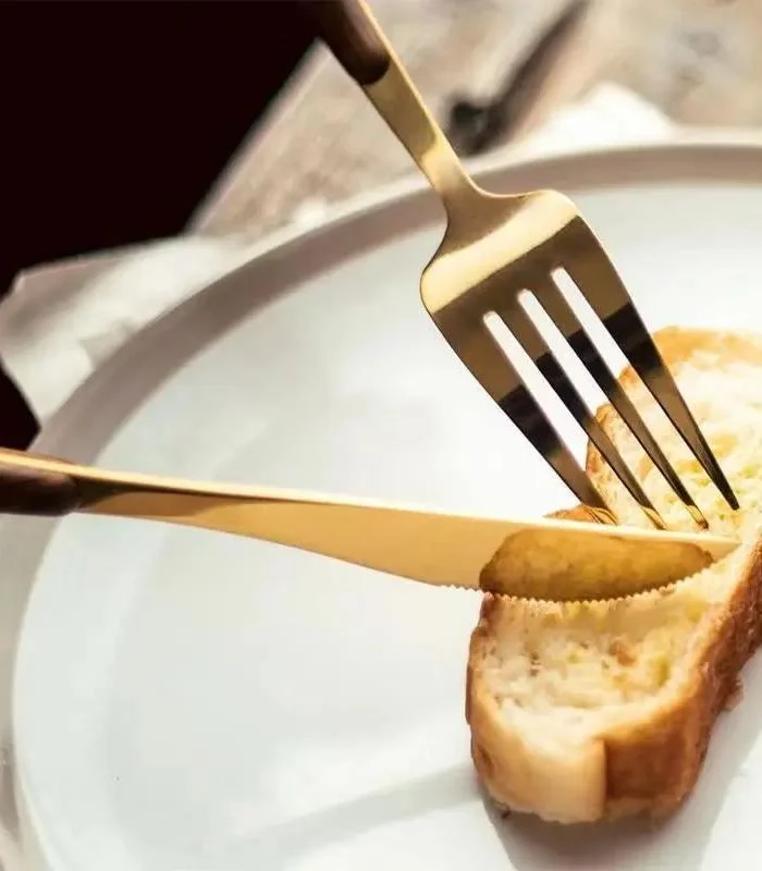 30 Pcs Cutlery Set Dinnerware 304 Stainless Steel Wooden Handle -  - #tag1#