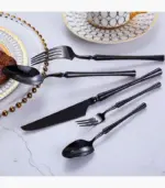 30_Pcs_Cutlery_Set_Stainless_Steel_Mirror_Polished_Set_for_6_Black_-_-_tag1_-4117853 30 Pcs Cutlery Set Stainless Steel Mirror Polished Set for 6 Black tag1