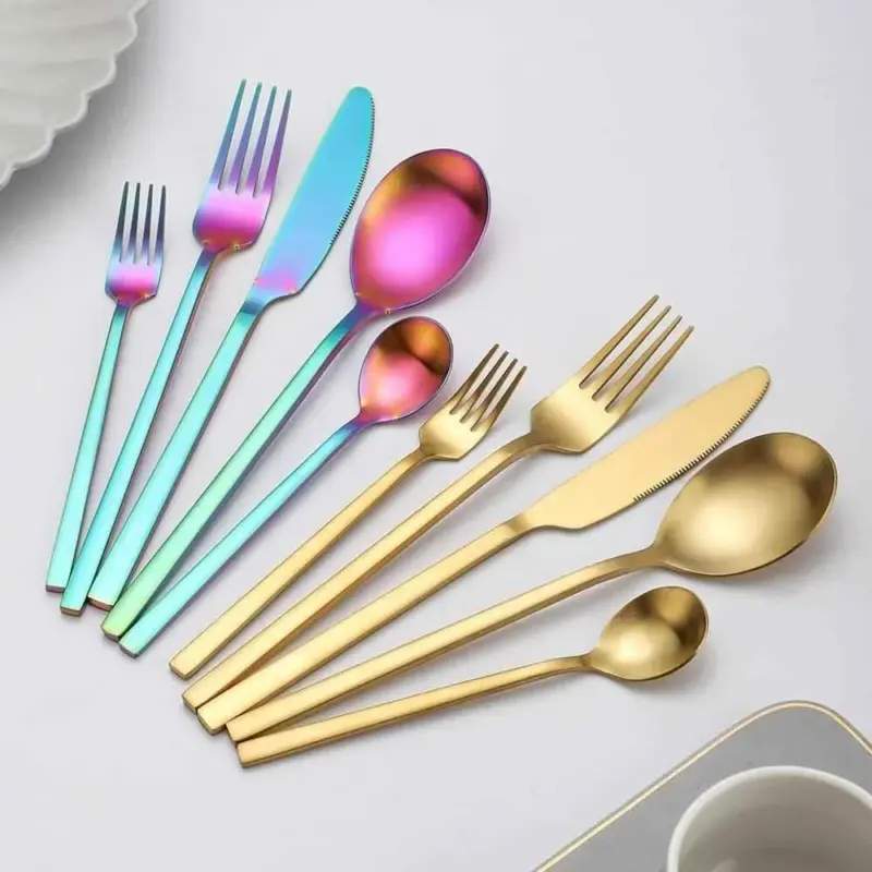 30 Pcs Set Cutlery Boston Contemporary 18 10 Matt Stainless Steel Set for 6 tag1