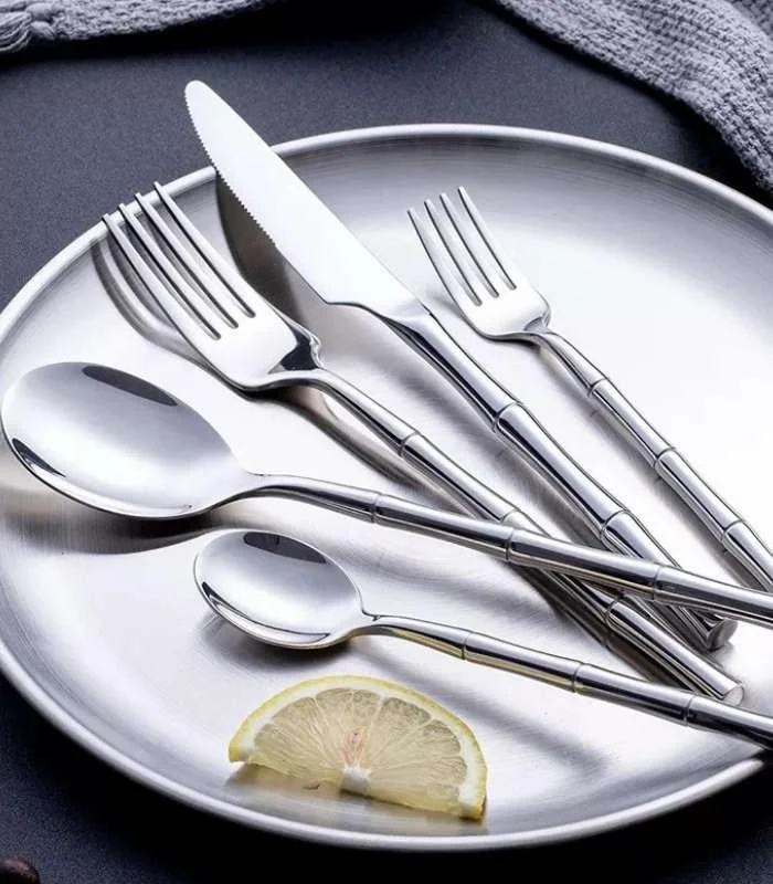 30 Pcs Stainless Steel Cutlery Set for 6 Bamboo Handle Style -  - #tag1#