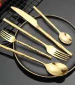 30 Pcs Stainless Steel Cutlery Set for 6 Bamboo Handle Style tag1