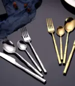 30 Pcs Stainless Steel Cutlery Set for 6 Bamboo Handle Style tag1