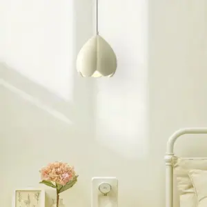 Homeko Style Creamy Hanging Lamp Rustic Nature-Inspired Design Pendant Light