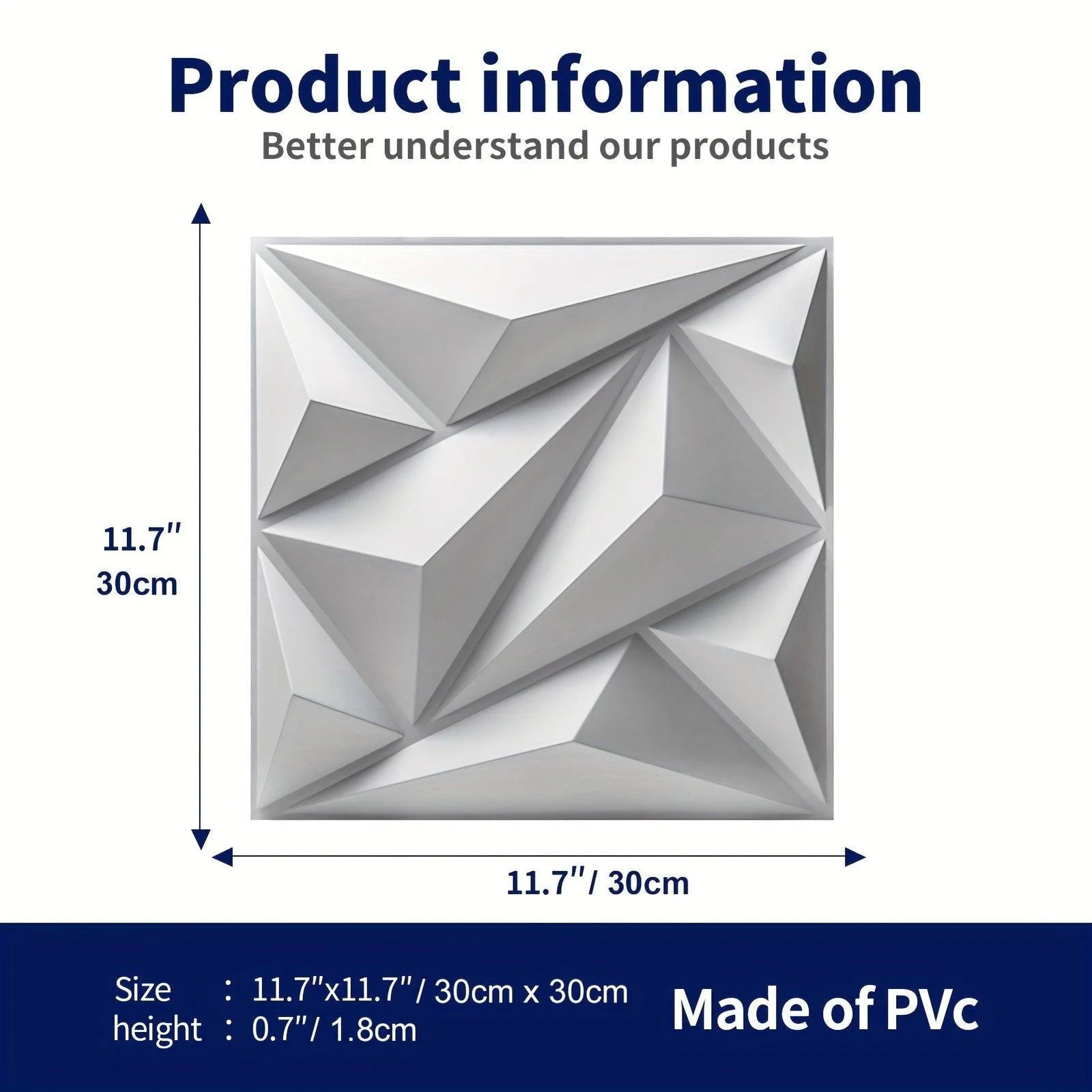 33pcs 3D Wall Tile Sticker, Easy To Stick And Peel Surface Wallpaper, PVC 3D Matt White Self-Adhesive Waterproof Wall Sticker -  - #tag1#