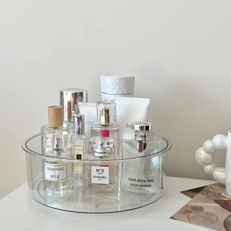 360 Degree Rotating Cosmetic Storage Box Acrylic Transparent Ins Desktop Finishing Perfume Tray Skin Care Product 2aae594e ae92 485a 8cb2 9622fd4b38e1