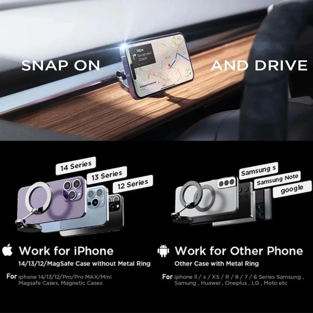 360° Adjustable Magnetic Phone Holder for Car -  - #tag1#