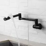 360 Degree Rotating Black Wall Mounted Faucet tag1