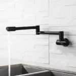 360 Degree Rotating Black Wall Mounted Faucet tag1