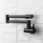 360 Degree Rotating Black Wall Mounted Faucet tag1