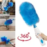 360 Rotatable Electric Spin Duster Motorized Dust Wand with 2 Brushes tag1