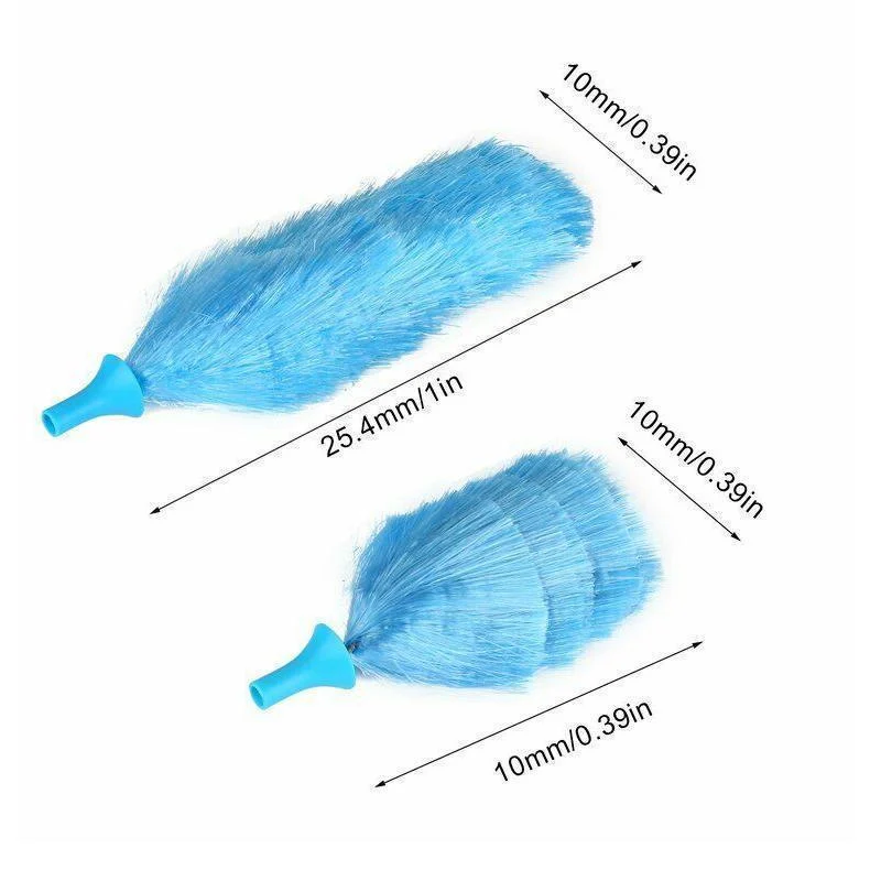 360° Rotatable Electric Spin Duster Motorized Dust Wand with 2 Brushes -  - #tag1#