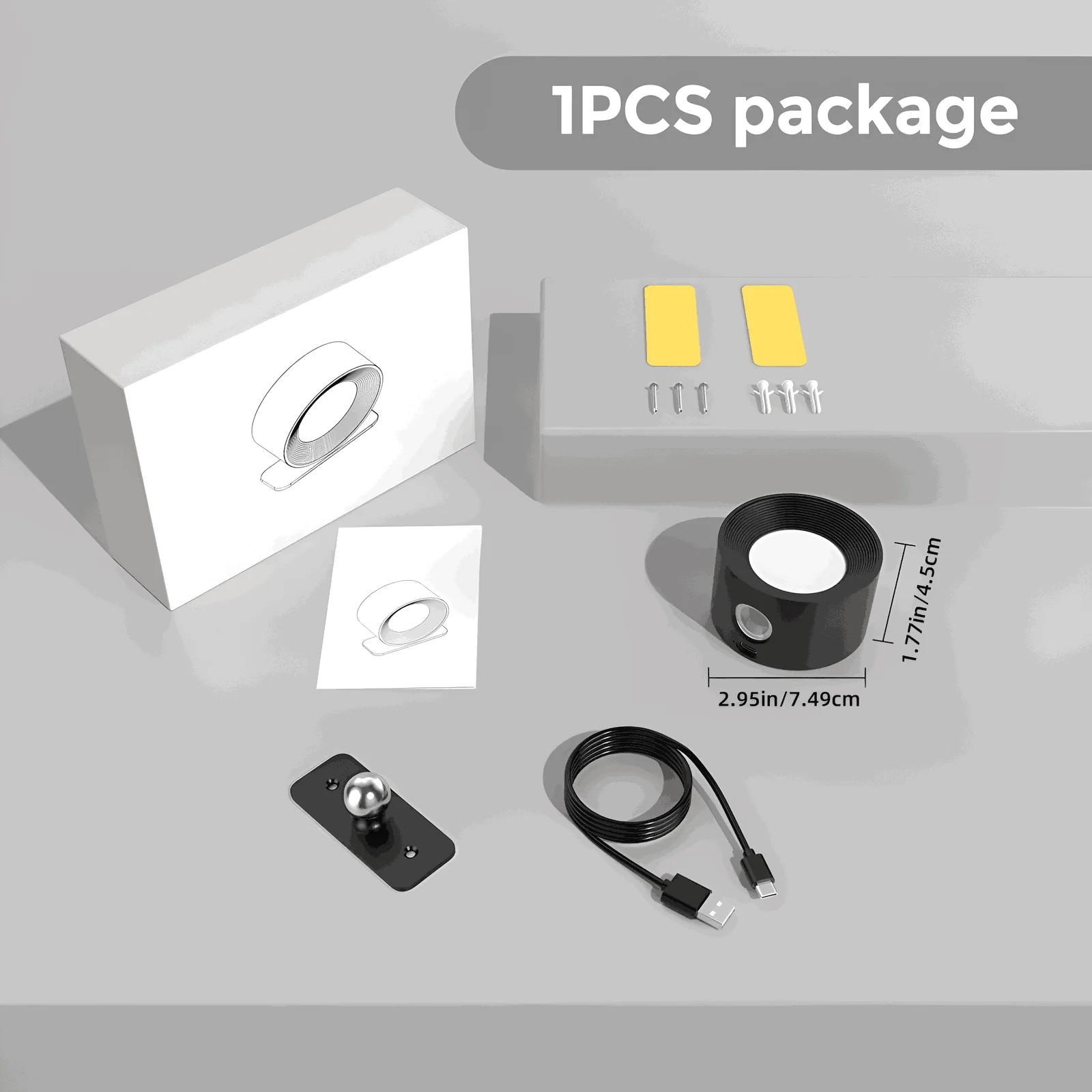 360° Touch-Control LED Wall Light - wireless & USB rechargeable -  - #tag1#