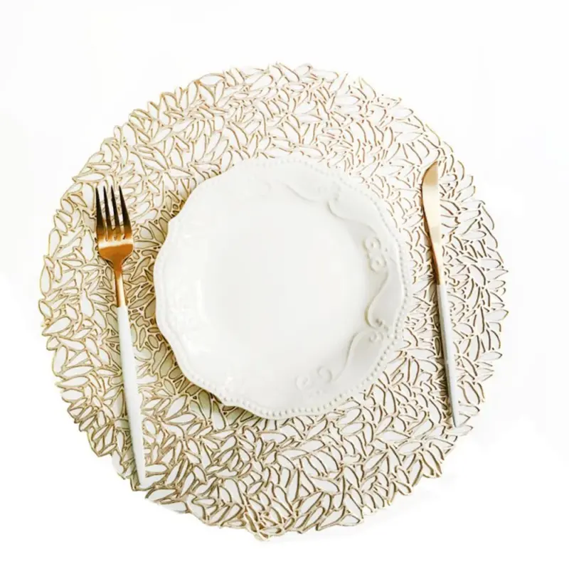 38 38cm Placemat Kitchen Table Mat Christmas Simulation PVC Table Mat Decor Table Decoration Accessories Mats